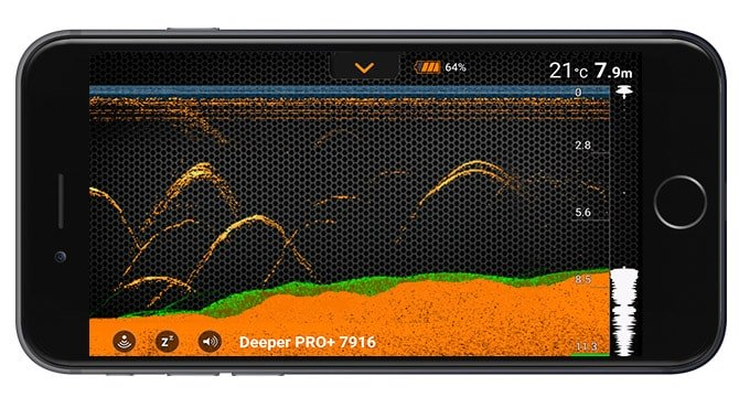 Deeper pro. Эхолот Deeper Pro+2. Deeper Smart Sonar Pro+ 2.0. Индикатор рыбы. Размер рыбы по дуге в эхолоте Деепер.